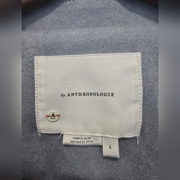 Anthropologie Light Gray Leather Jacket - Picture 5 of 10